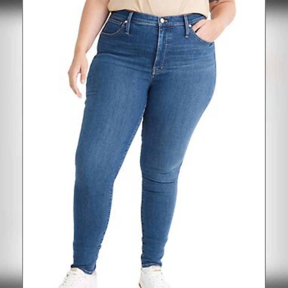 Madewell skinny jeans high rise  plus size blue new